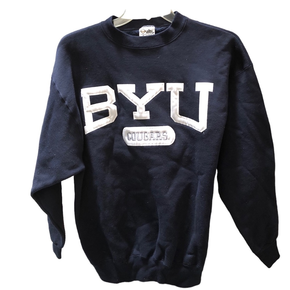 Vintage BYU Brigham Young‎ University Sweatshirt XL The Cotton Exchange USA